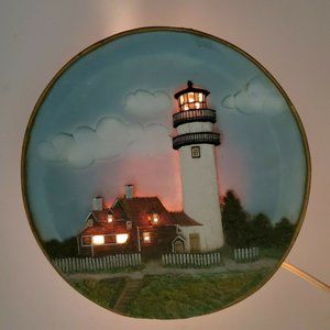 Vintage 3D Night Light Cape Cod Mass Lighthouse